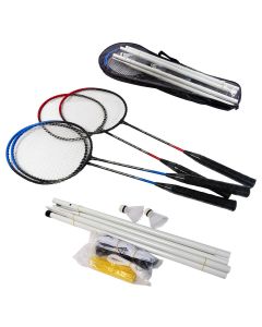Set za badminton sa 4 reketa, 2 loptice i mrežom