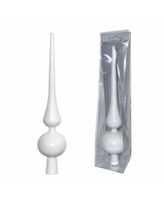 Vrh za jelku 25cm bela kupola-kugla