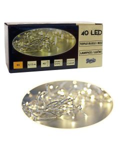 40 LED lanac belo svetlo na baterije