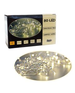 80 LED lanac toplo beli na baterije