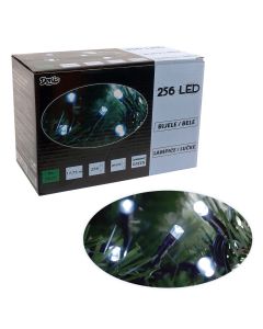 256 LED lanac, belo, 8 funkcija
